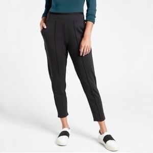 Athleta Venice Pintuck Pant Women’s Medium Black Stretch Casual Work Workout M